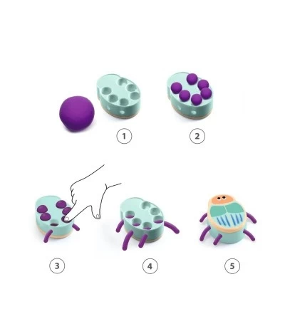 Djeco Boetseerklei – Insecten - DJ09033 2 Djeco Boetseerklei – Insecten - DJ09033 - Afbeelding 2