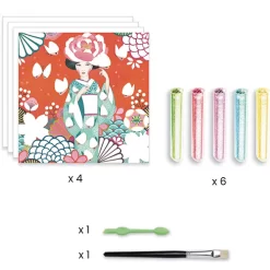 Djeco Glitterschilderijen - Dagdromen DJ09517 7 Djeco Glitterschilderijen - Dagdromen DJ09517 -Kinderspeelgoed djeco djeco glitterschilderijen dagdromen dj09517 3