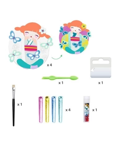 Djeco Glitterschilderijen - Onnanoko - DJ09523 2 Djeco Glitterschilderijen - Onnanoko - DJ09523 - Afbeelding 2