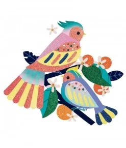 Djeco Glitterschilderijen - Paradijsvogel - DJ09522 7 Djeco Glitterschilderijen - Paradijsvogel - DJ09522 -Kinderspeelgoed djeco djeco glitterschilderijen paradijsvogel dj09 3