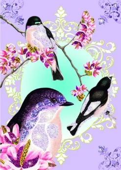 Djeco Glitterschilderijen Vogels -Kinderspeelgoed djeco djeco glitterschilderijen vogels 2