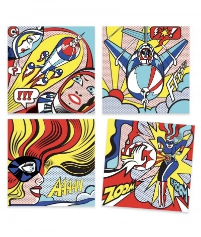 Djeco Kleuren En Krassen - Superheroes - Inspired By Roy Lichtenstein - DJ09376 3 Djeco Kleuren En Krassen - Superheroes - Inspired By Roy Lichtenstein - DJ09376 - Afbeelding 3