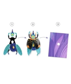 Djeco Knutselset - 3D Insecten Vouwen - DJ09449 -Kinderspeelgoed djeco djeco knutselset 3d insecten vouwen dj09449 3