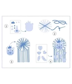 Djeco Knutselset - Dromenvanger Kleine Leeuw - DJ07965 -Kinderspeelgoed djeco djeco knutselset dromenvanger kleine leeuw d 3