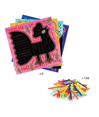 Djeco Knutselset - Rijgen Met Chenilledraad - DJ09896 2 Djeco Knutselset - Rijgen Met Chenilledraad - DJ09896 - Afbeelding 2