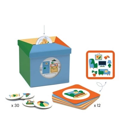 Djeco Observatie En Sorteerspel - Kioukoi Huis - DJ08146 2 Djeco Observatie En Sorteerspel - Kioukoi Huis - DJ08146 - Afbeelding 2