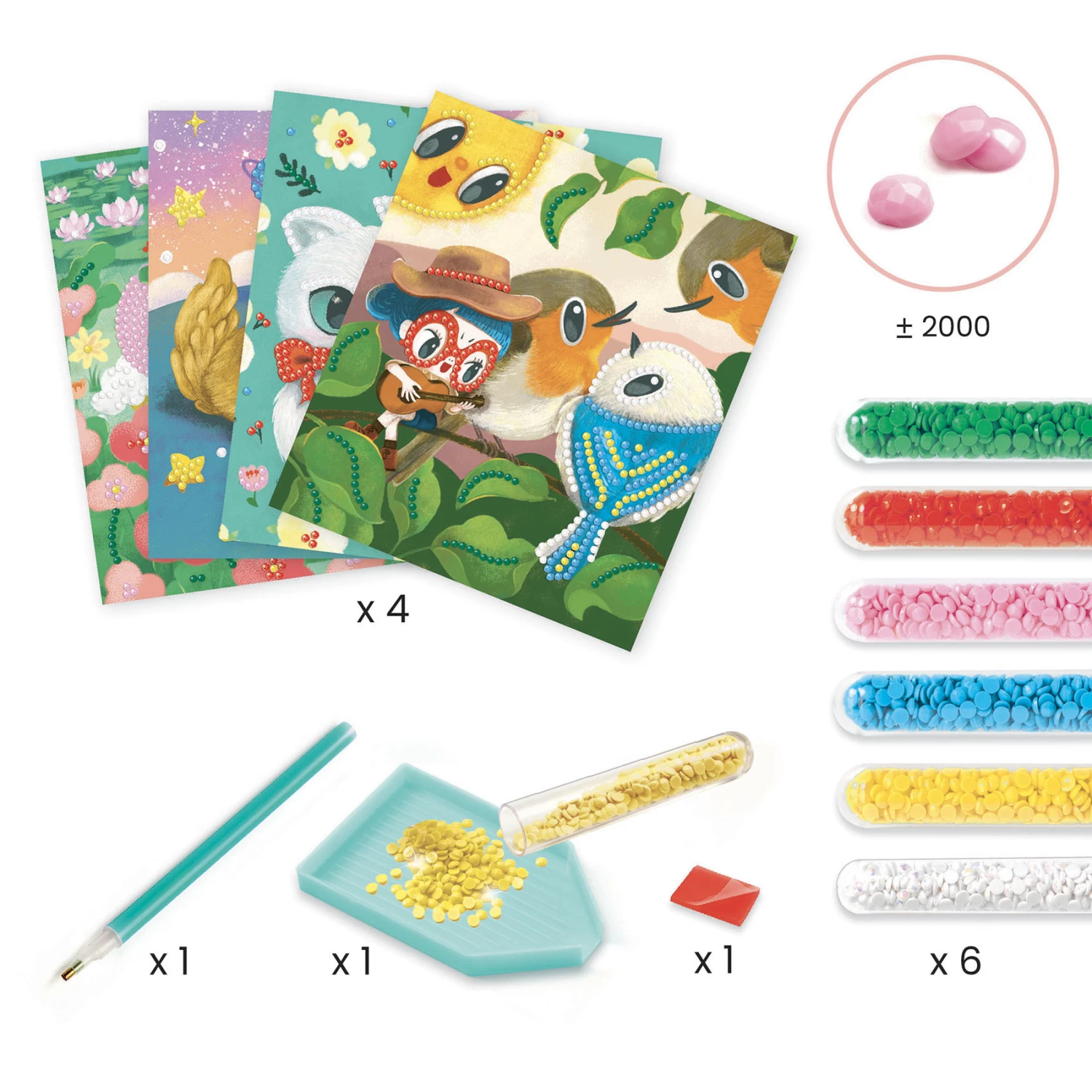 Djeco Schilderijtjes Met Diamantjes - Vriendschap - DJ09434 5 Djeco Schilderijtjes Met Diamantjes - Vriendschap - DJ09434 - Afbeelding 5