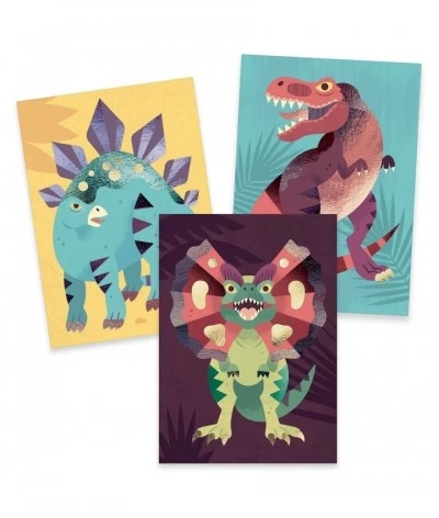 Djeco Schilderijtjes Metalliseren - Dinosaurussen - DJ09518 3 Djeco Schilderijtjes Metalliseren - Dinosaurussen - DJ09518 - Afbeelding 3