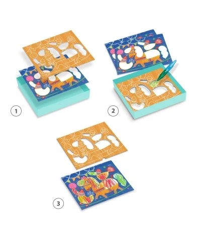 Djeco Sjablonen Tekenset - DJ08989 4 Djeco Sjablonen Tekenset - DJ08989 - Afbeelding 4