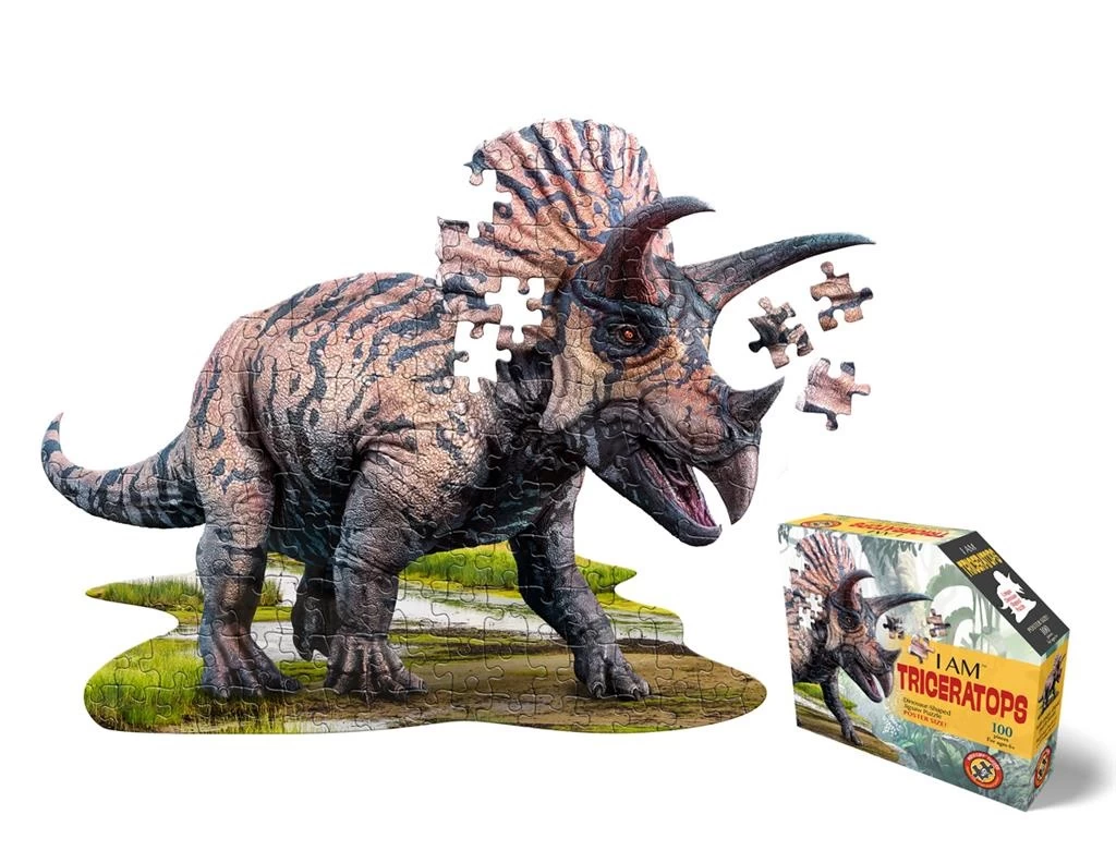Puzzel I AM - Triceratops 100 Stukjes 5 Puzzel I AM - Triceratops 100 Stukjes - Afbeelding 5