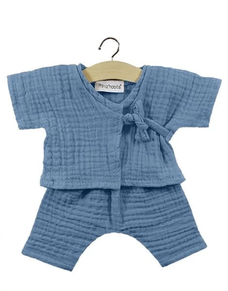 Minikane Kimono Niko Blauw 1 Minikane Kimono Niko Blauw