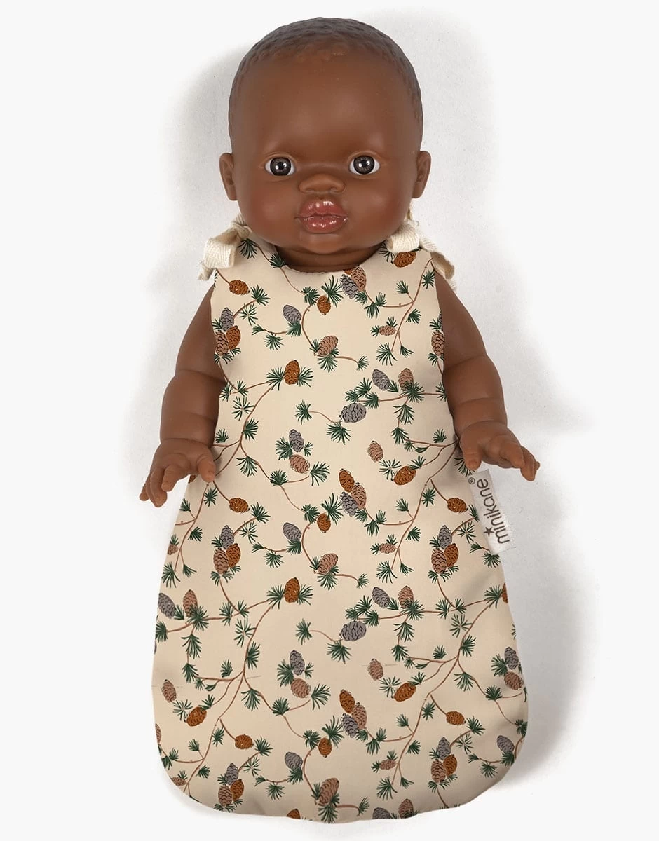 Minikane Poppen Slaapzak - Dennenappel 1 Minikane Poppen Slaapzak - Dennenappel