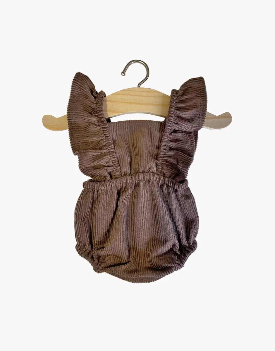 Minikane Romper Lou - Chocolade 1 Minikane Romper Lou - Chocolade