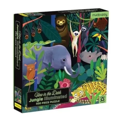 Mudpuppy Puzzel 500 Stukjes - Glow In The Dark - Jungle